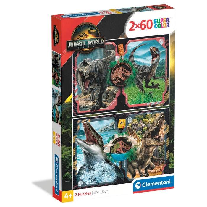 Jurassic World puslespil 2x60 brikker