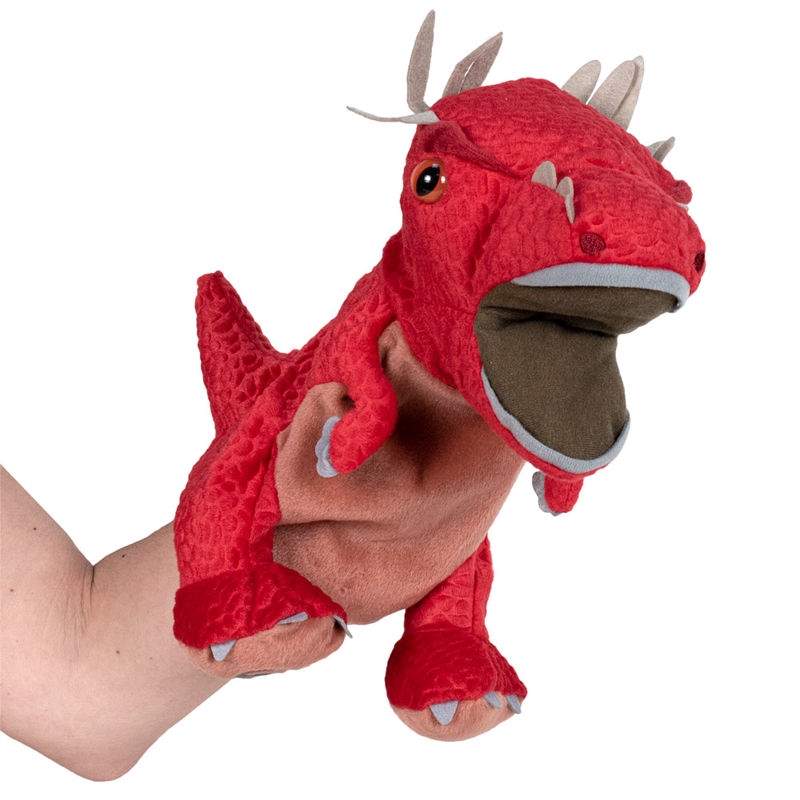 Jurassic World Stygimoloch hånddukke plyslegetøj 25 cm