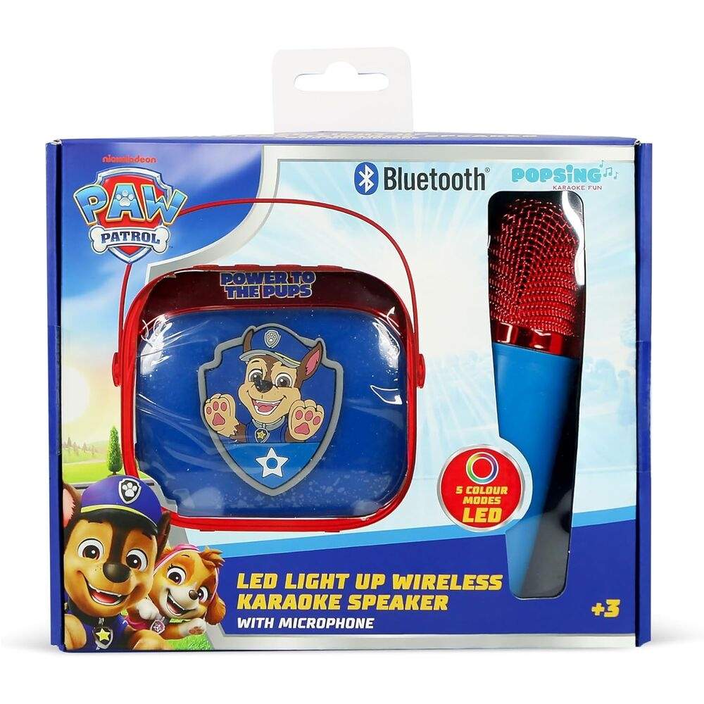 Paw Patrol LED Karaoke Højttaler og Mikrofon