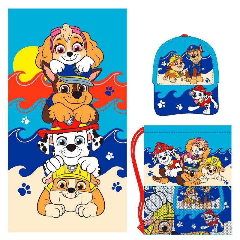 Paw Patrol håndklæde + taske + hue