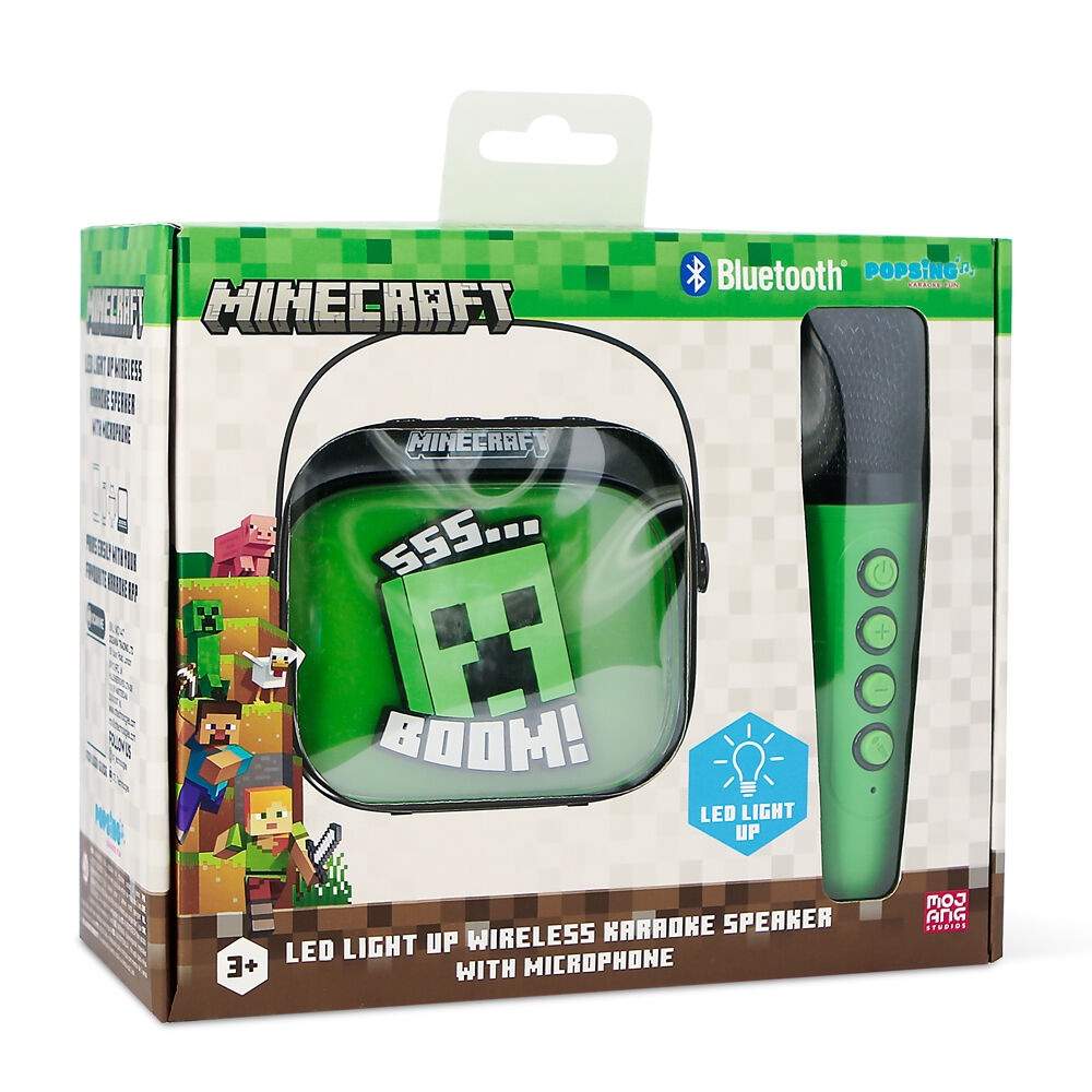 Minecraft LED Karaoke Højttaler og Mikrofon