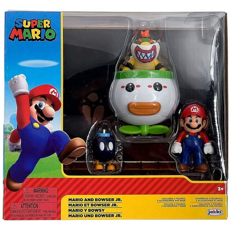 Super Mario Bros. Mario og Bowser Jr. blisterfigurer 6 cm