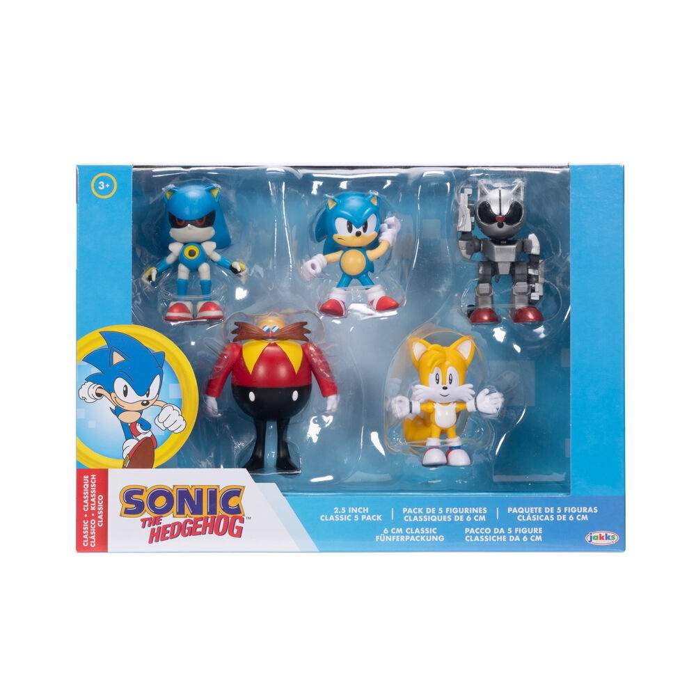 Sonic The Hedgehog-pakke med 5 figurer, 6 cm