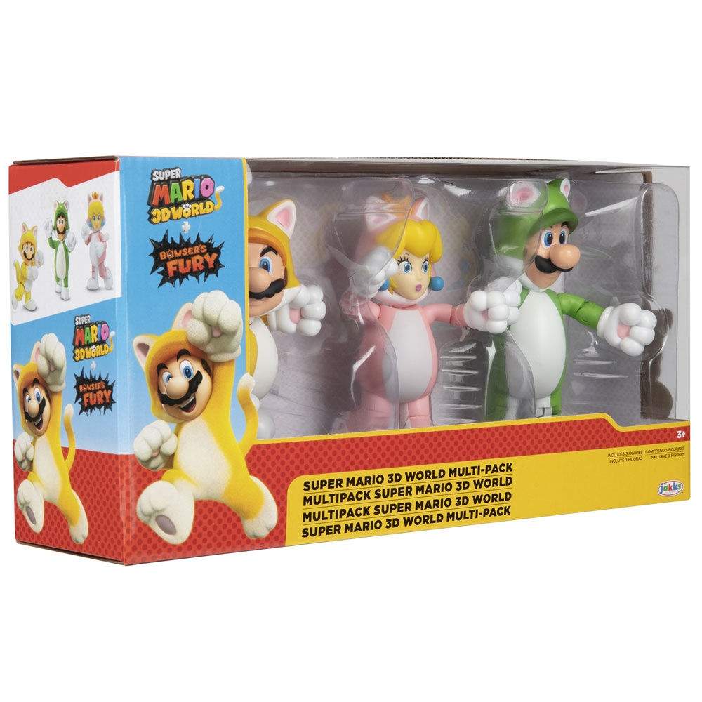Super Mario Bros. pakke med 3 figurer, 10 cm