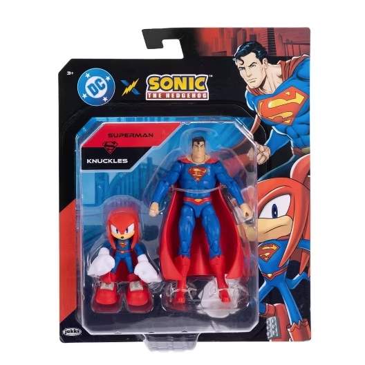 Sonic The Hedgehog Superman & Sonic Knuckles pakke med 2 figurer