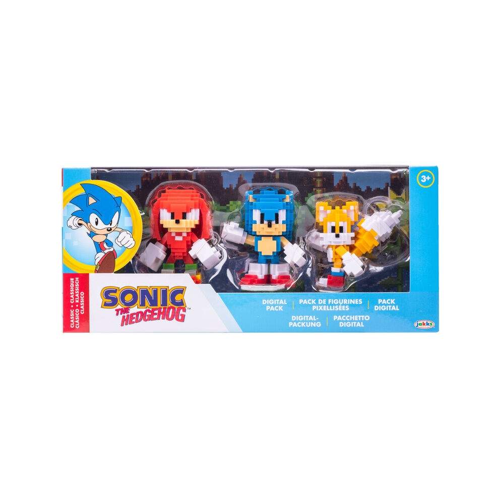 Sonic The Hedgehog-pakke med 3 figurer, 6 cm