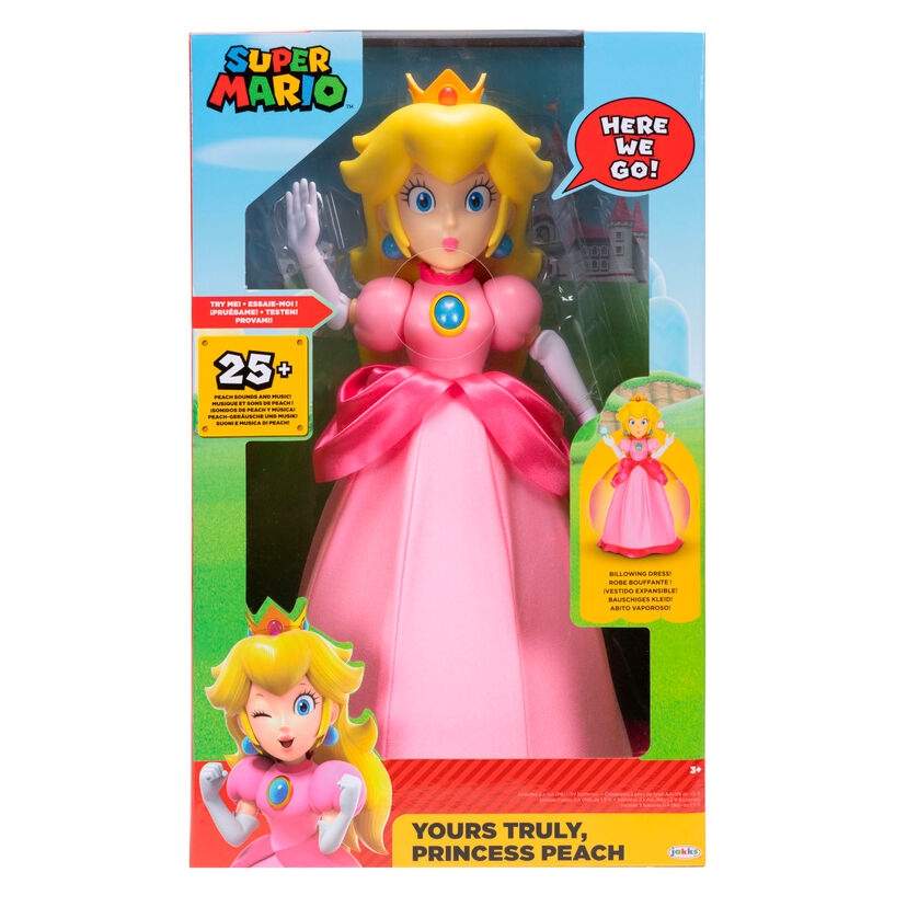 Engelsk Super Mario Bros Peach figur 36 cm