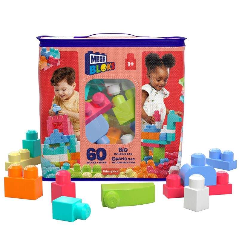 Mega Bloks lyserød taske 60 stk.