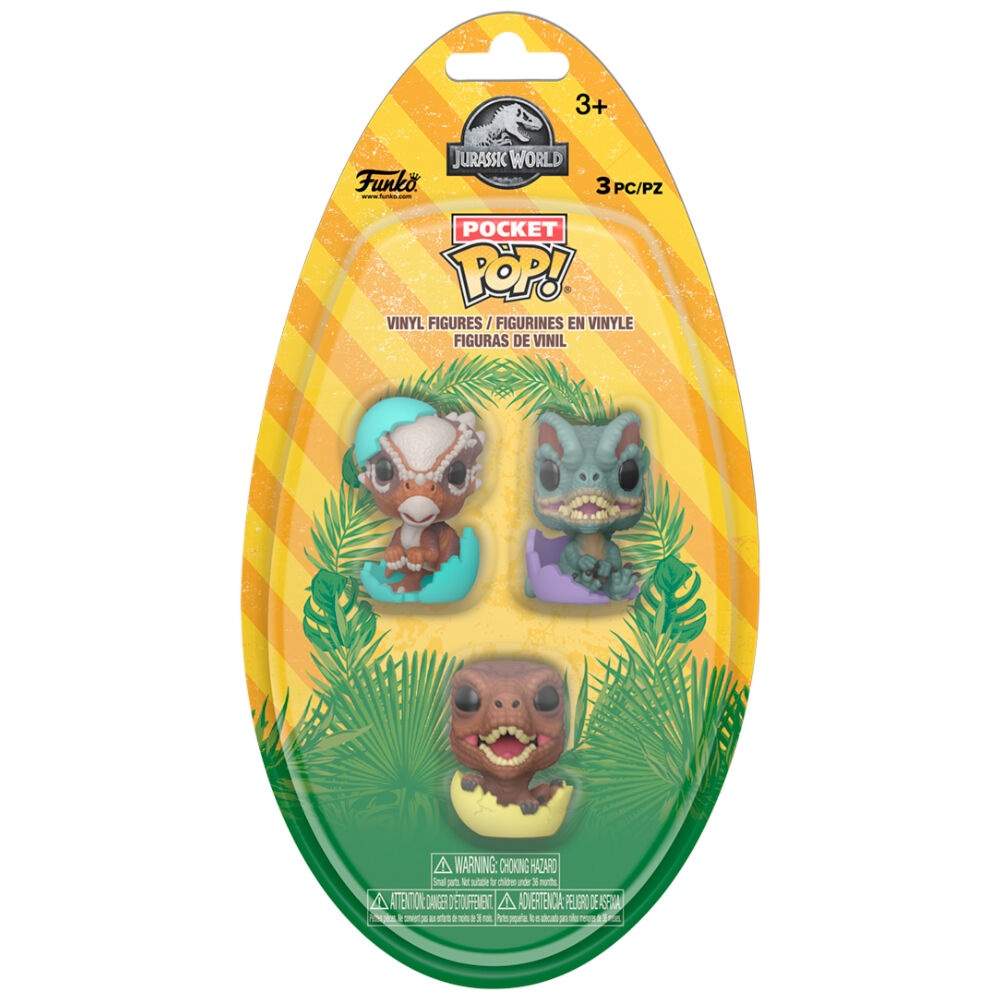 Pocket POP Æggeblister 3 figurer Jurassic World