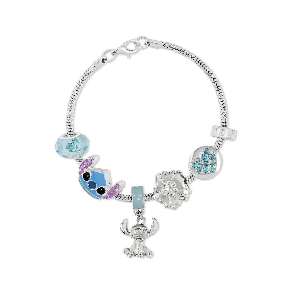 Disney Stitch armbånd med charms i sølv