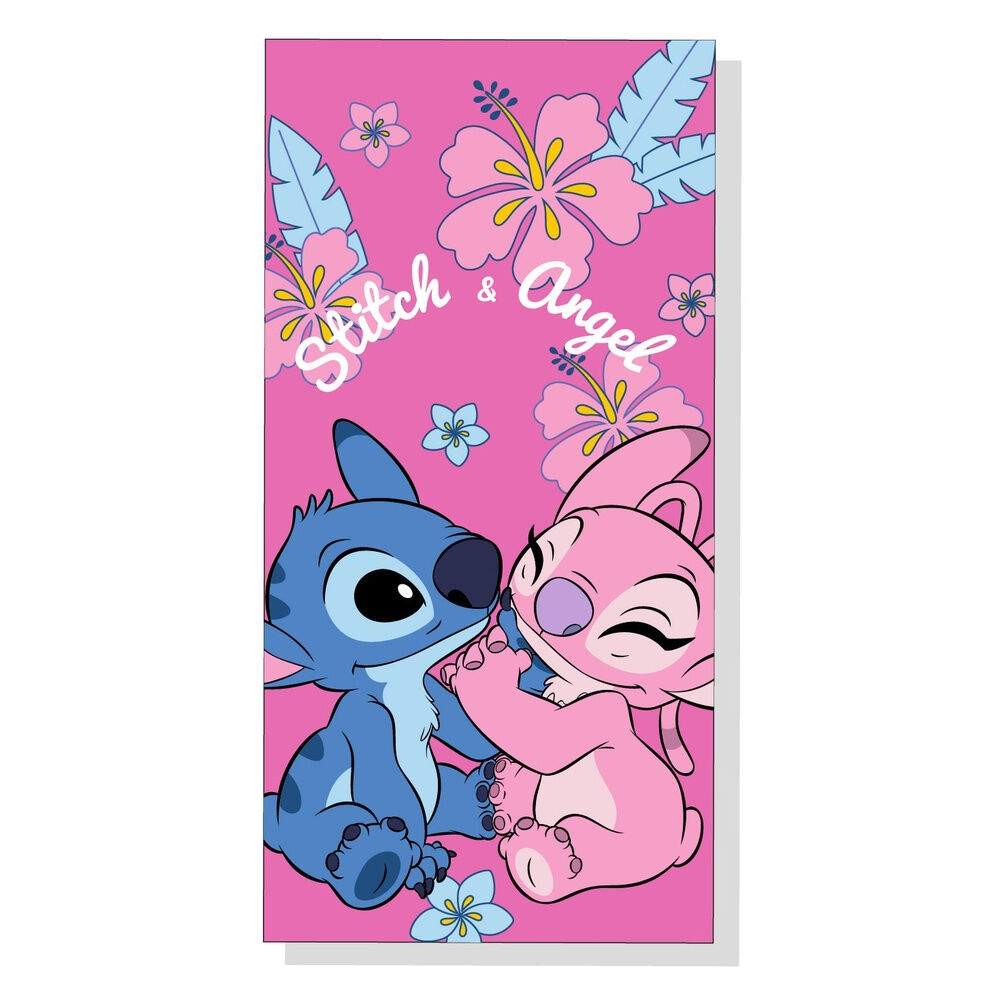 Disney Stitch & Angel -mikrokuituinen rantapyyhe