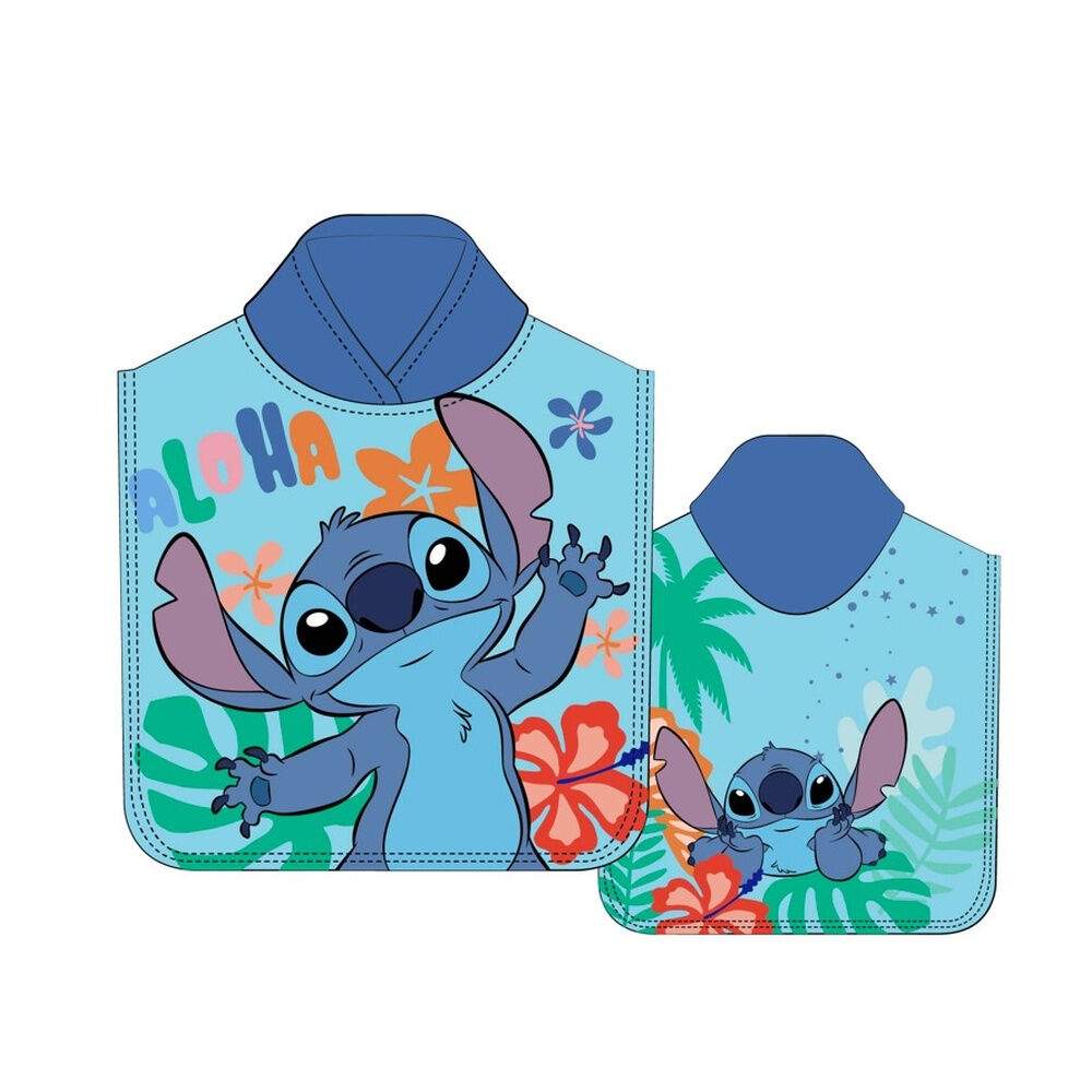 Disney Stitch mikrofiber poncho håndklæde