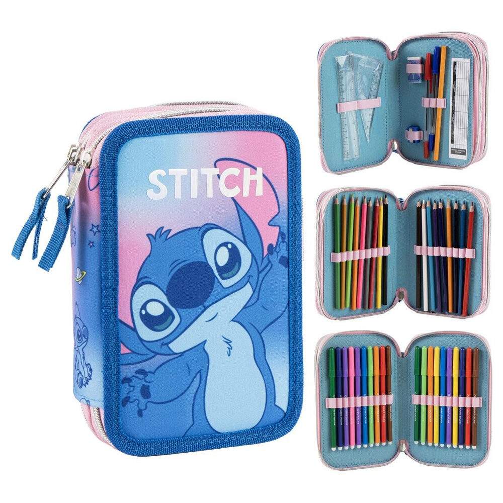 Disney Stitch -kolmoiskynäkotelo