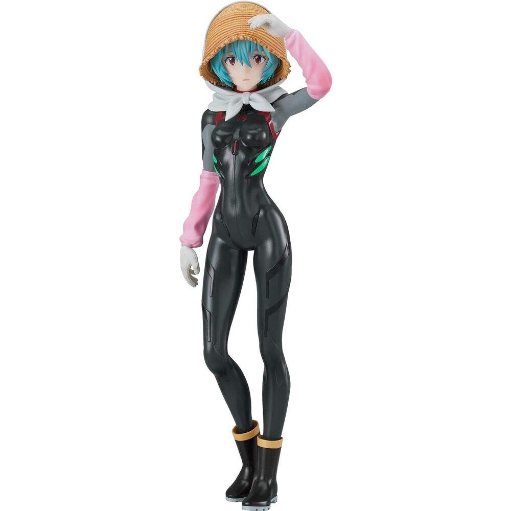 Genopbygning af Evangelion Rei Ayanami Farming Pop up Parade figur 17 cm