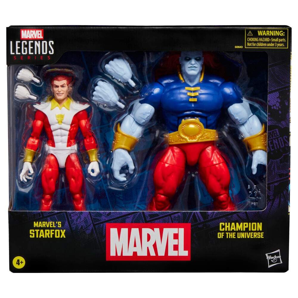Marvel Legends -sarjan Starfox ja Universumin mestari -pakkaus, 2 hahmoa, 15 cm