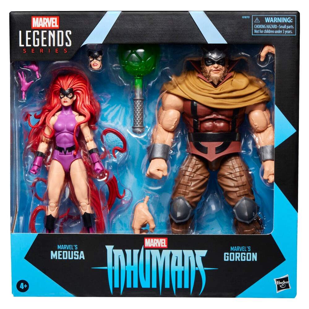 Marvel Legends Series Inhumans Medusa & Gorgon-pakke med 2 figurer