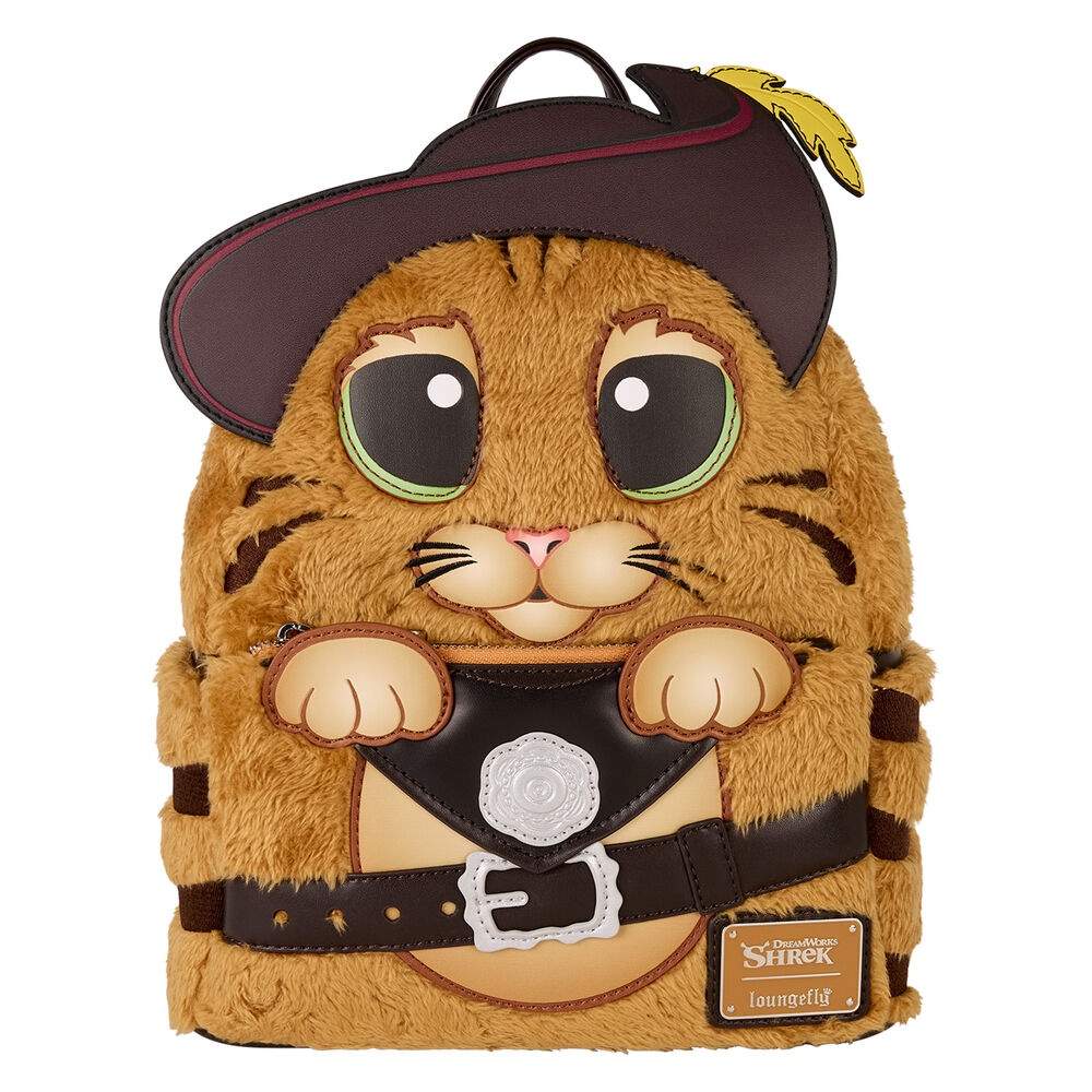 Loungefly Shrek Puss i Boots plys rygsæk 26 cm