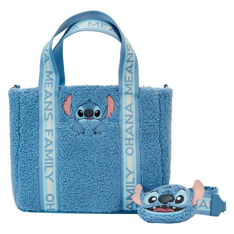 Loungefly Disney Stitch plys-tote-taske med møntpose