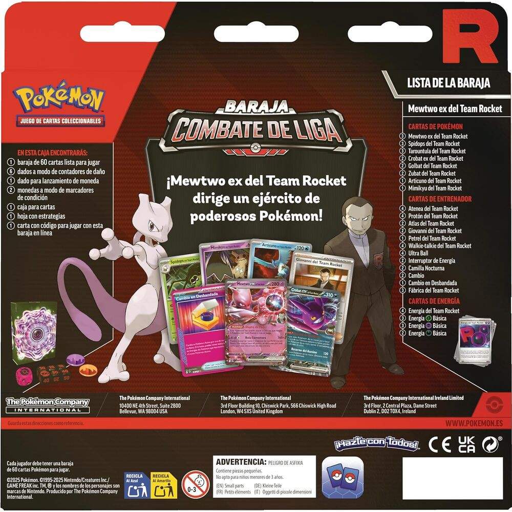 Latinamerikanska Pokémon Rockets Mewtwo Ex League Battle Deck Blisterpaket med samlarkort | Hem & Hobby | Pryloteket
