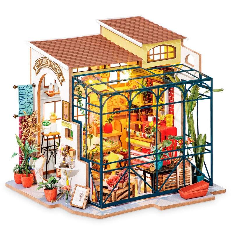 Emilys blomsterbutik miniatyrhusmodell 258 delar | Hem & Hobby | Pryloteket