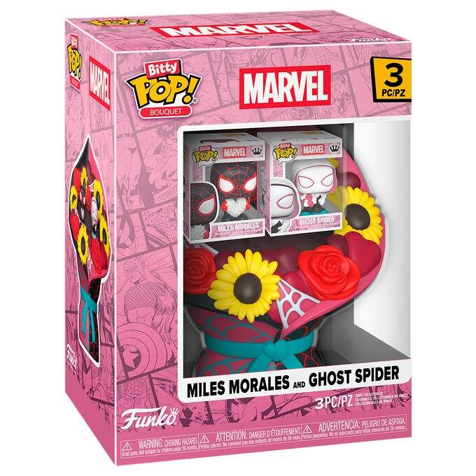 Bitty POP Bouquet-figur Marvel Miles Morales och Ghost Spider Alla hjärtans dag | Hem & Hobby | Pryloteket