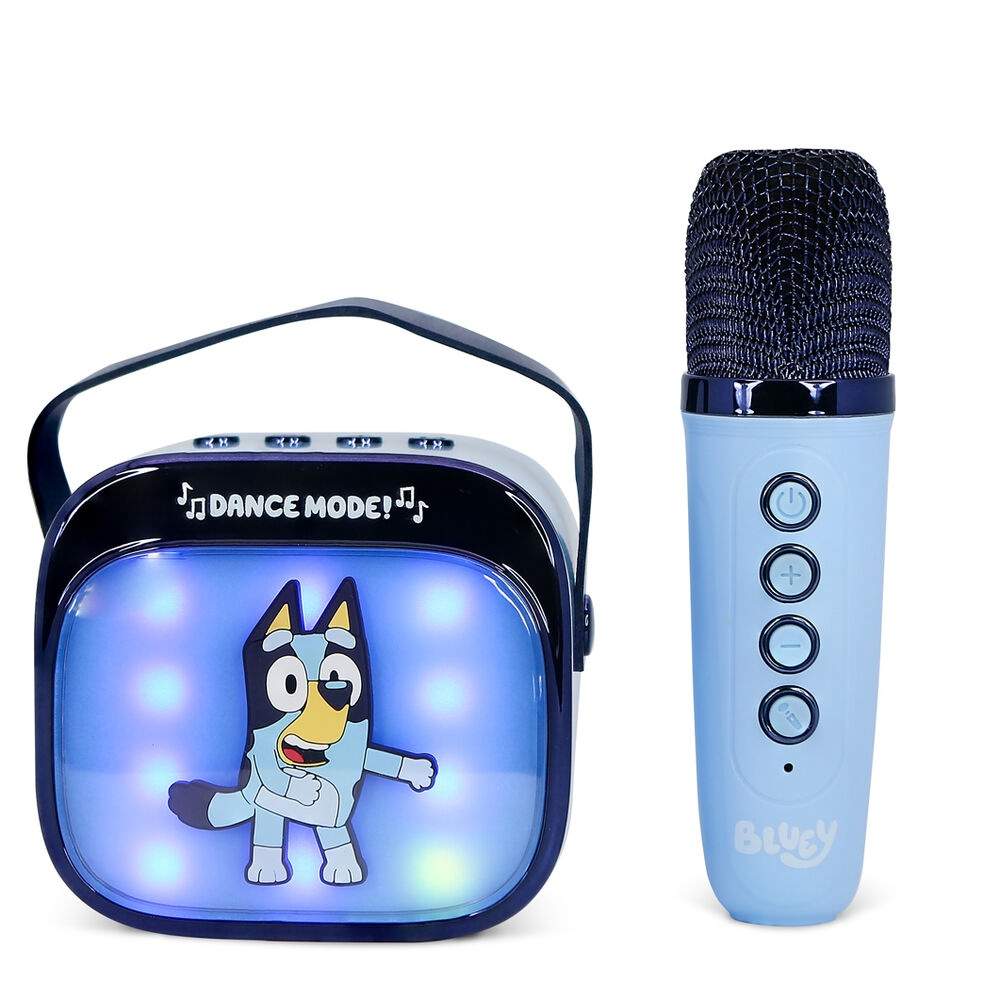 Bluey LED Karaoke Højttaler og Mikrofon