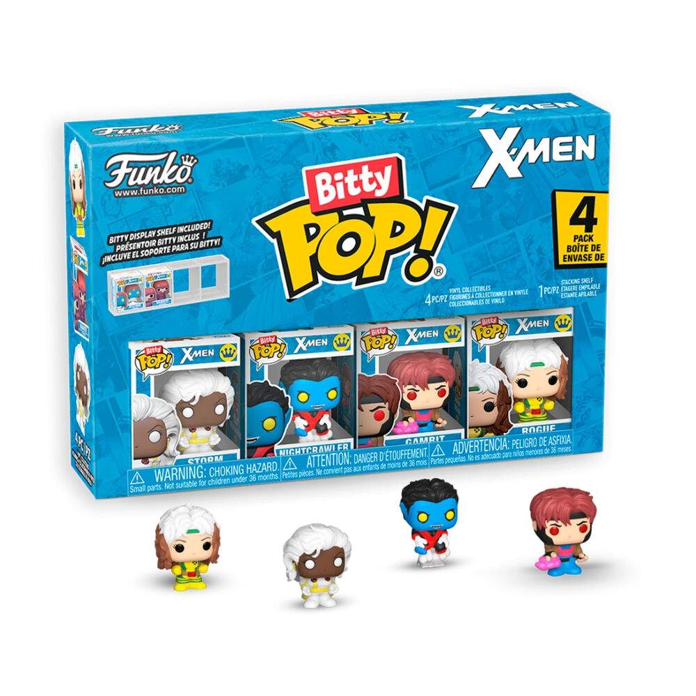 Blister 4 figurer Bitty POP Marvel X-Men Gambit