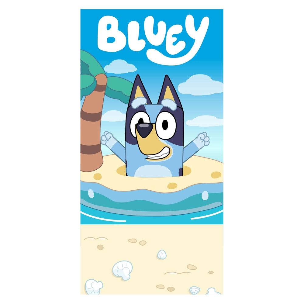 Blåt mikrofiber strandhåndklæde