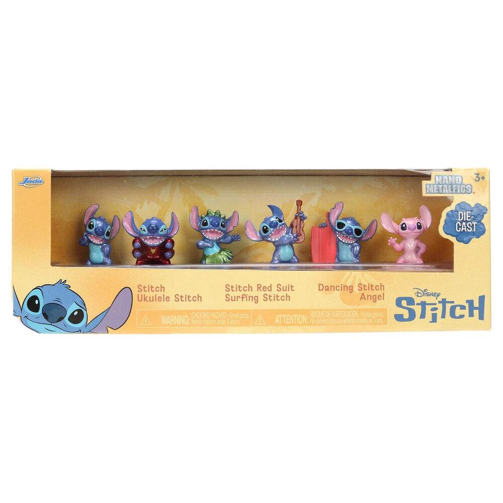 Disney Stitch-pakke med 6 metalfigurer, 4 cm