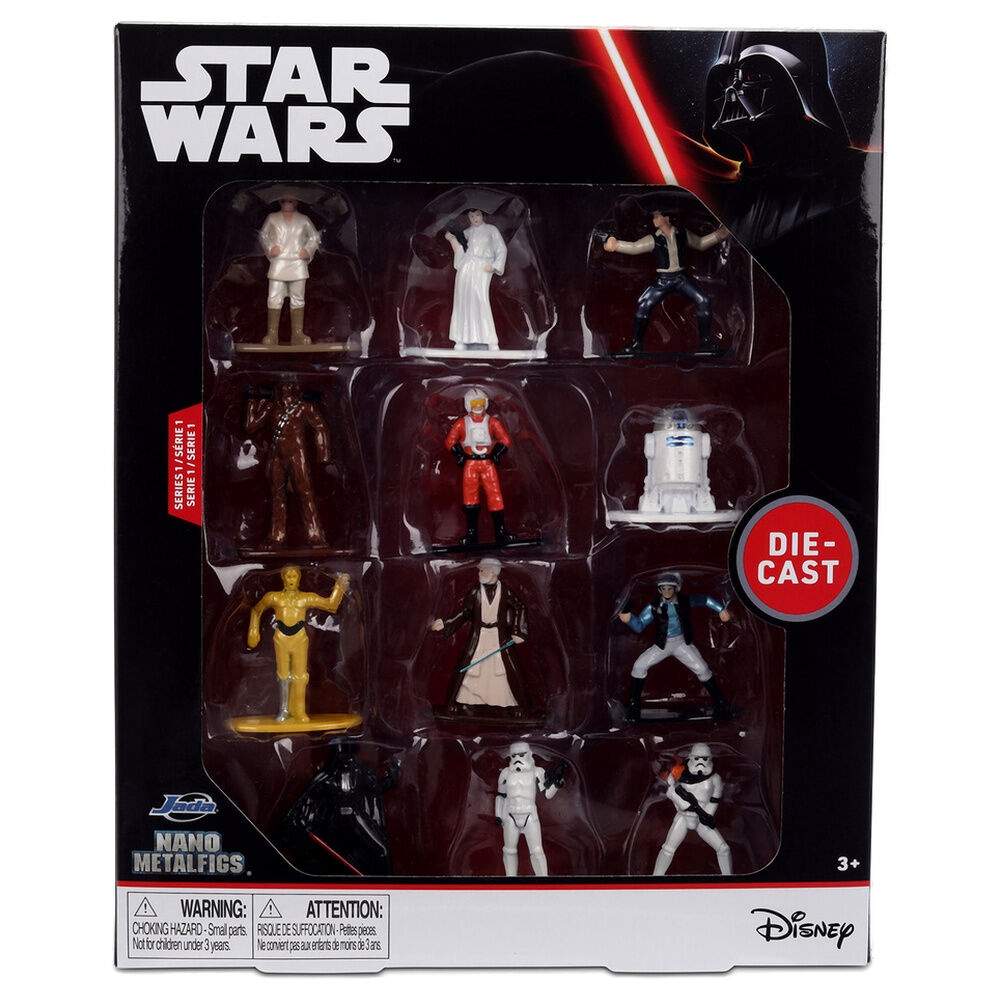 Star Wars-pakke med 12 metalfigurer, 4 cm