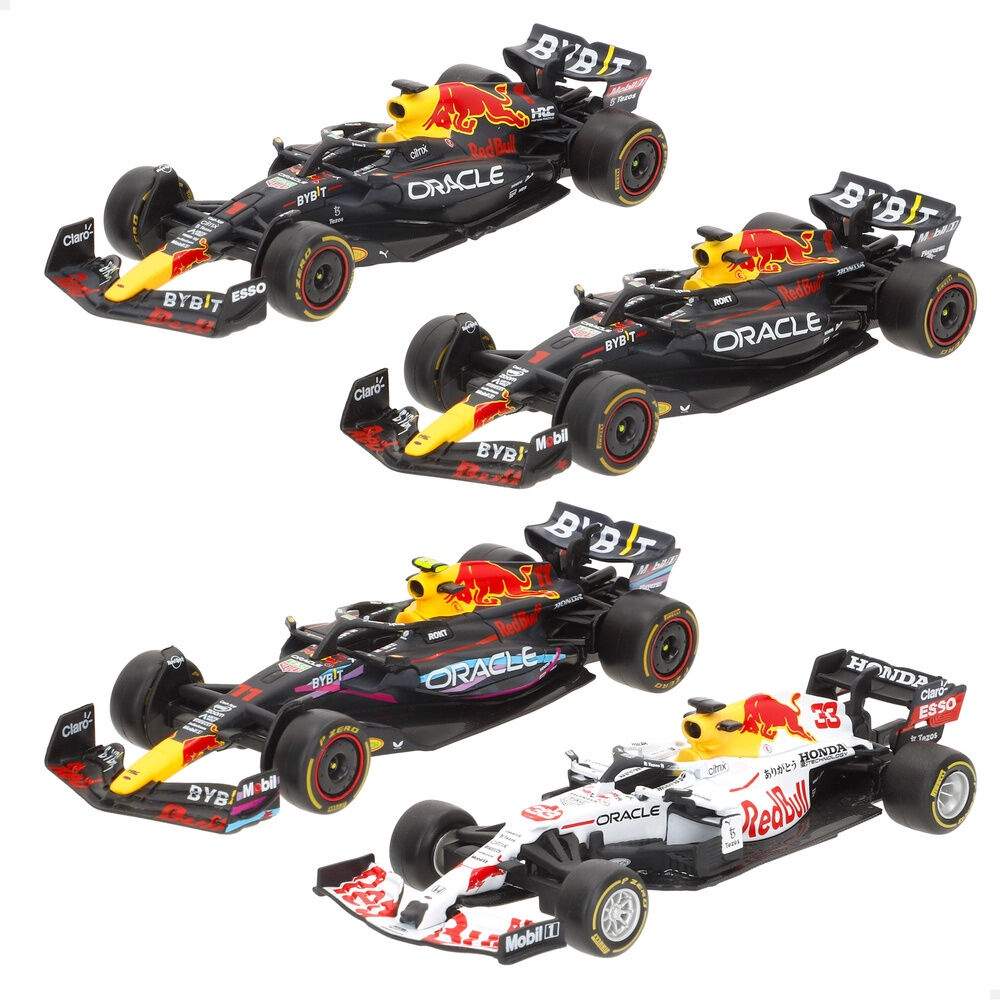 F1 Red Bull metalpakke med 4 biler