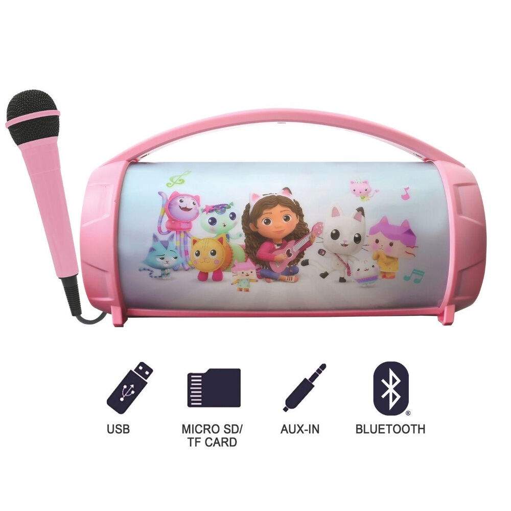 Gabbys Dollhouse Valaistu Bluetooth-kaiutin + mikrofoni