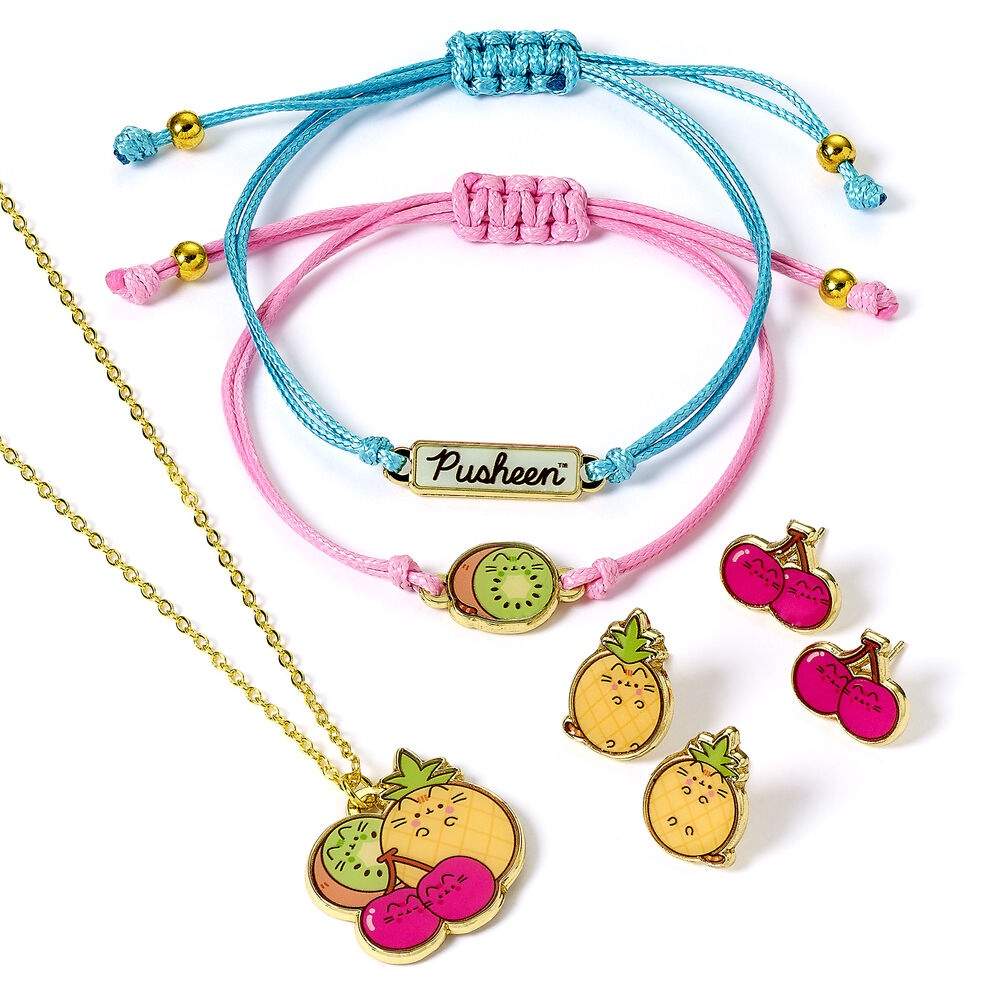 Pusheen Set Halsband + armband + örhängen | Hem & Hobby | Pryloteket