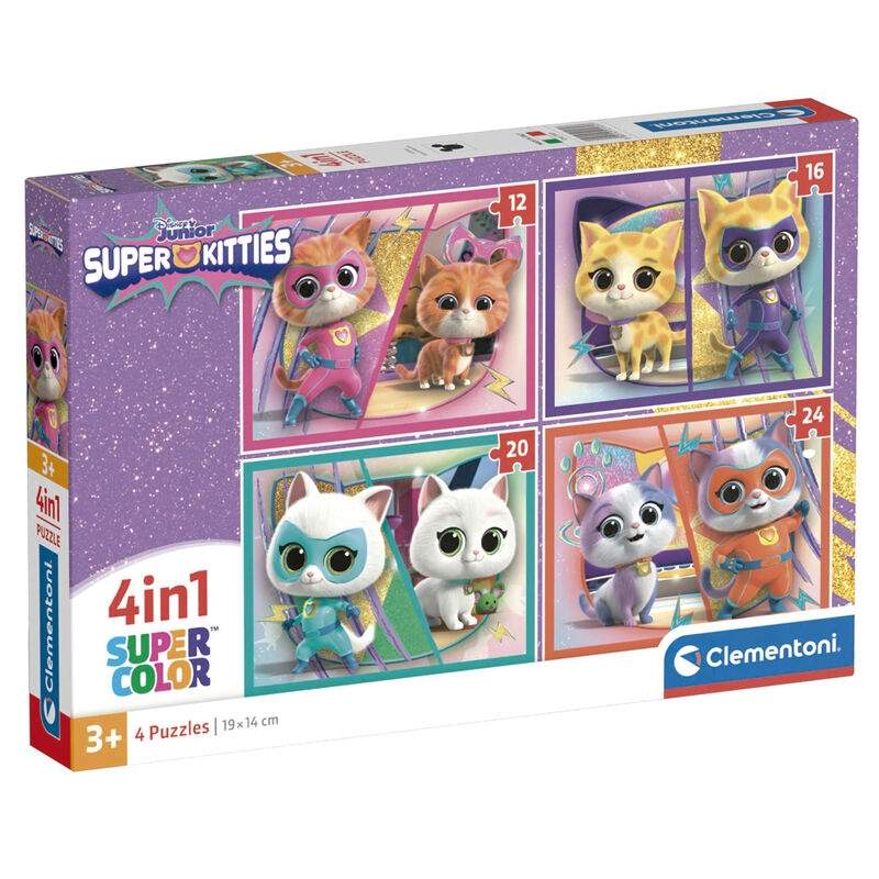Disney SuperKitties puslespil 12-16-20-24 brikker
