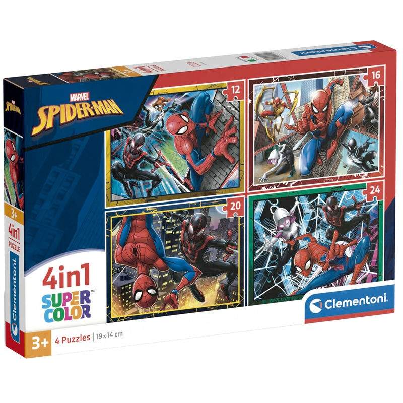 Marvel Spiderman puslespil 12-16-20-24 brikker