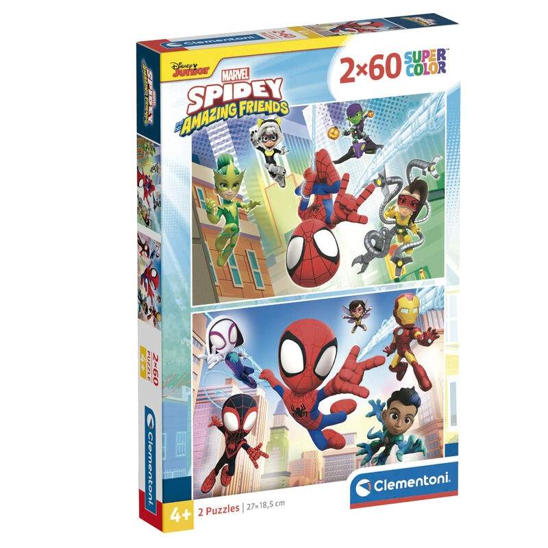 Marvel Spidey og hans fantastiske venner puslespil 2 x 60 brikker