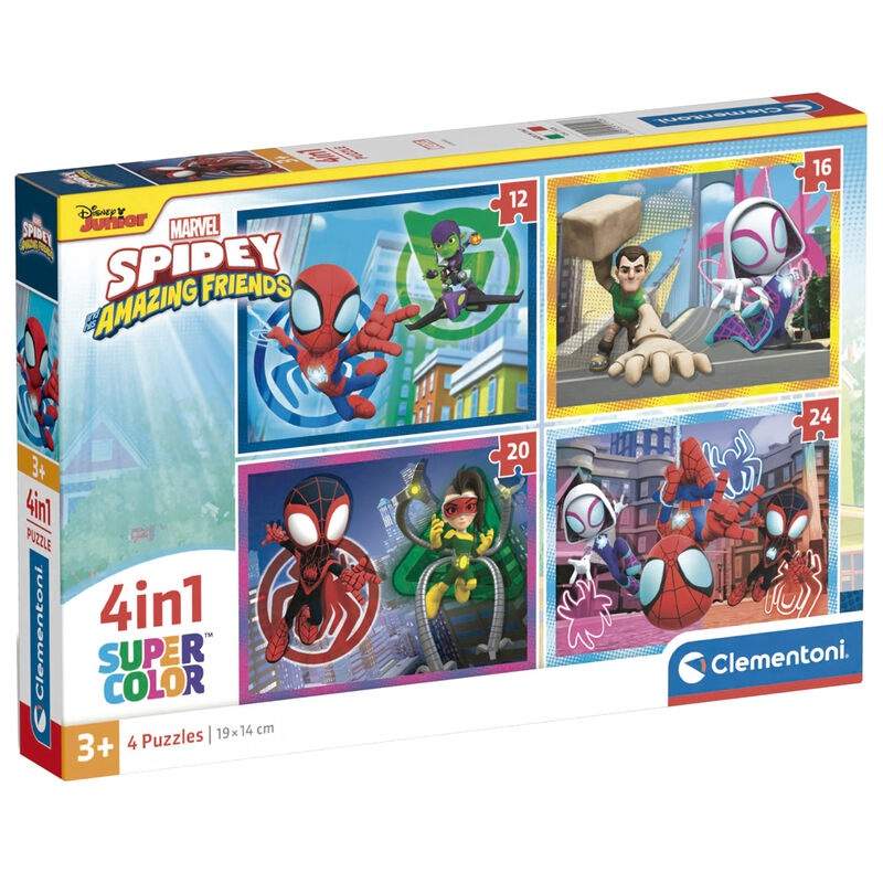 Marvel Spidey og hans fantastiske venner puslespil 12-16-20-24 brikker
