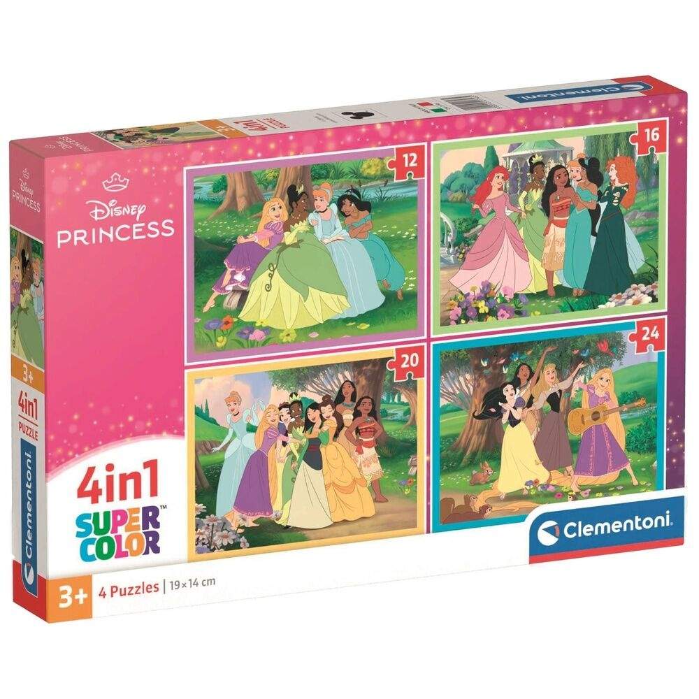Disney Prinsesse Puslespil 12+16+20+24 brikker