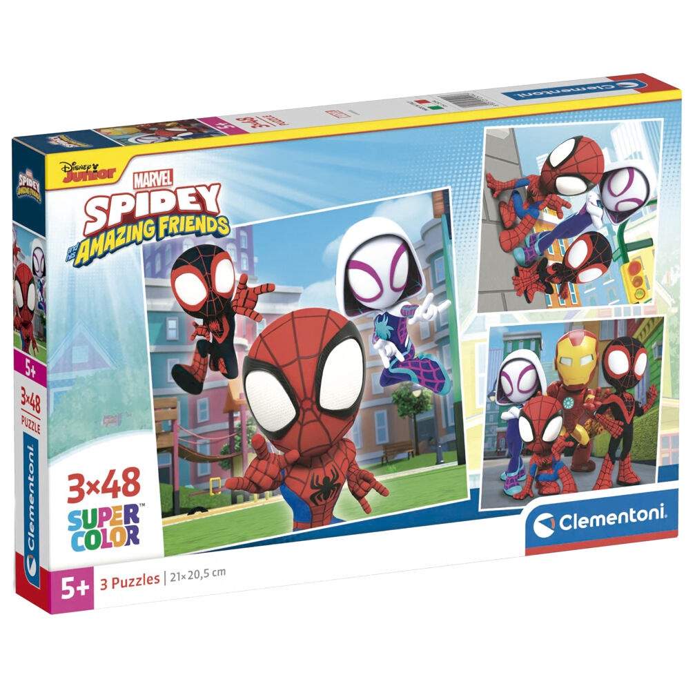 Marvel Spidey og hans fantastiske venner puslespil 3 x 48 brikker