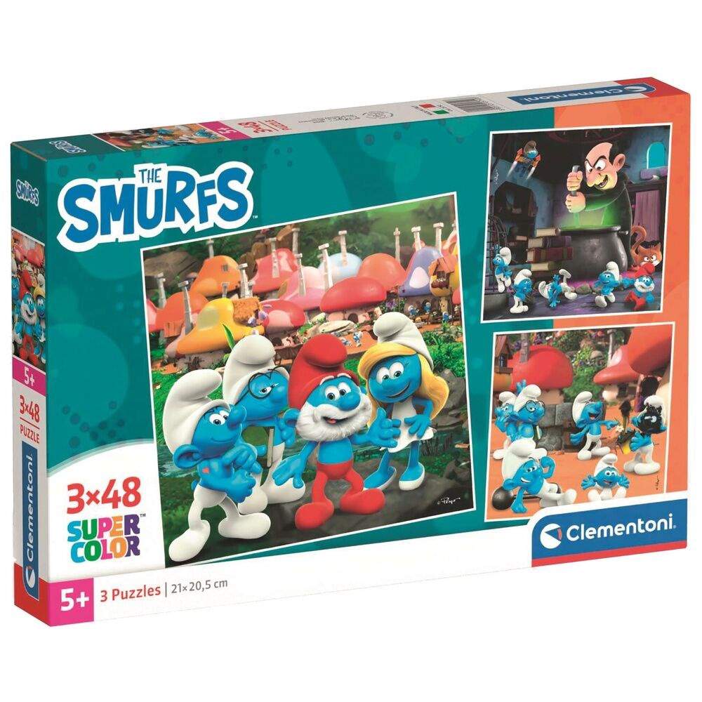 Smurfarna pussel 3x48 bitar | Hem & Hobby | Pryloteket