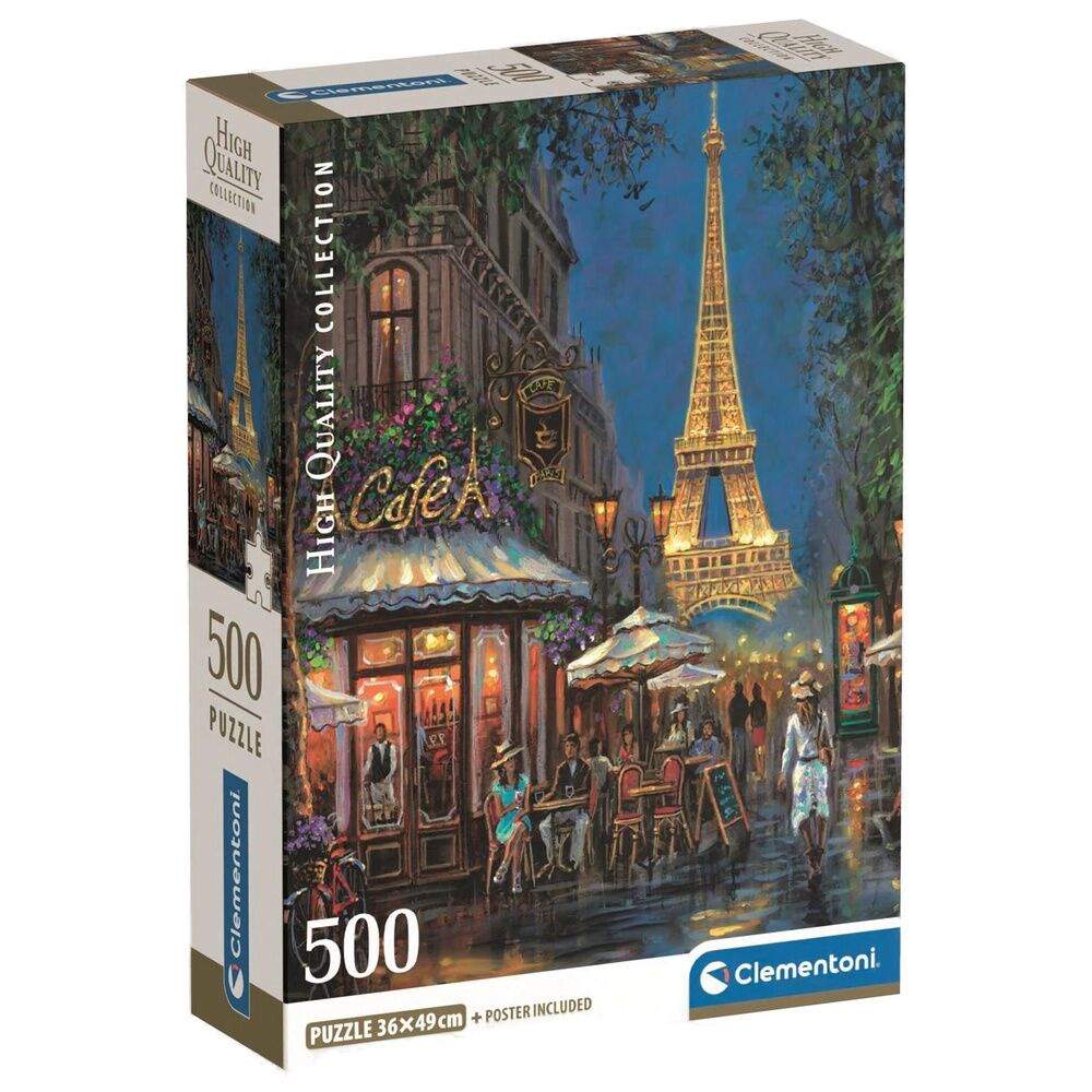 Høj kvalitets puslespil "Nat på Eiffeltårnet" med 500 brikker