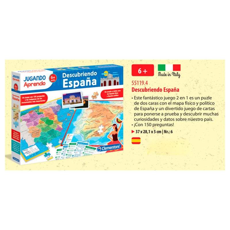 Spansk geografisk karta Upptäck Spanien | Hem & Hobby | Pryloteket