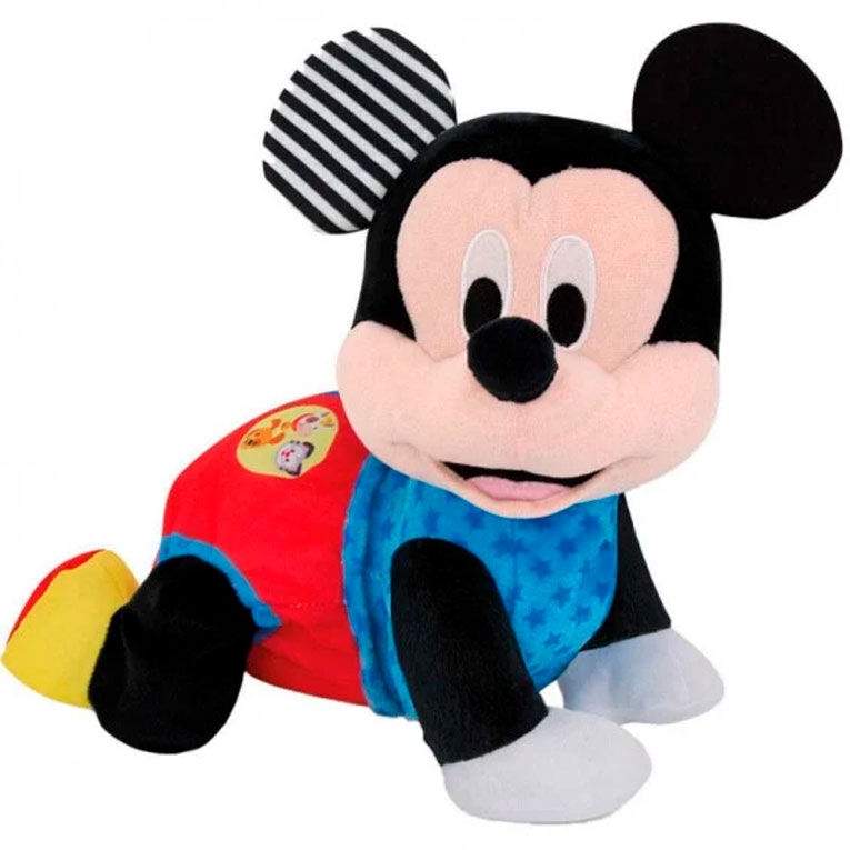 Spansk Disney Baby Mickey kravlende plyslegetøj