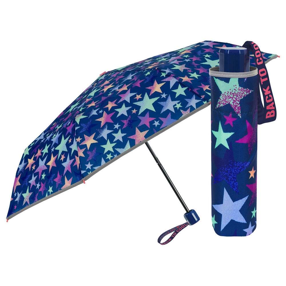 Manuel foldbar paraply med stjerner, 50 cm
