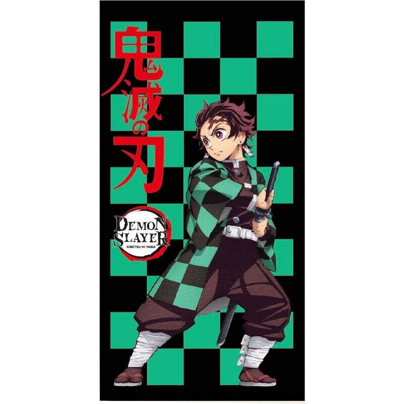 Demon Slayer: Kimetsu no Yaiba Tanjiro Kamado strandhåndklæde i mikrofiber