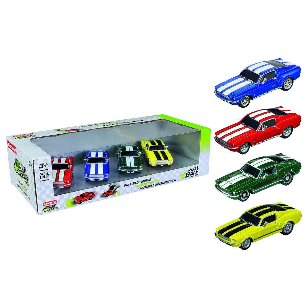 Ford Mustang 67 paket 4 bilar dra tillbaka | Hem & Hobby | Pryloteket