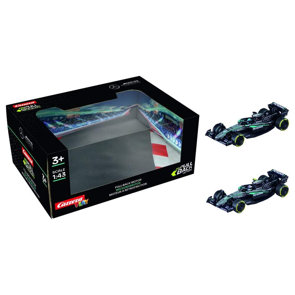 F1 Mercedes AMG Petronas Twinpack-paket med 2 bilar som pullback | Hem & Hobby | Pryloteket