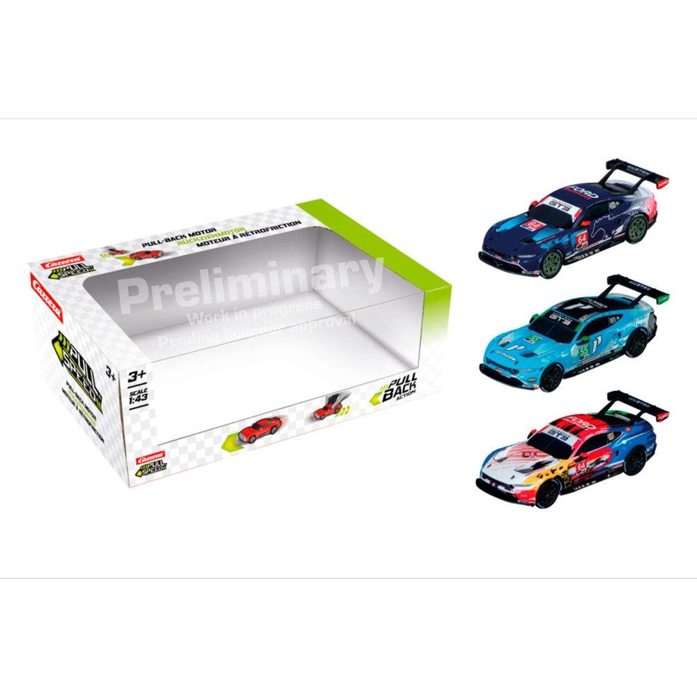 Ford Mustang GT3 pakke 3 biler pullback
