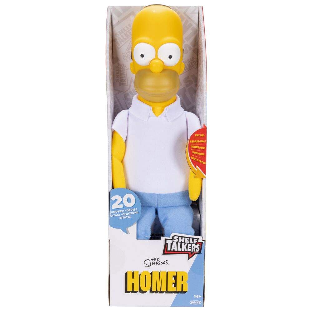 Engelsk The Simpsons Shelf Talkers Homer plyslegetøj 33cm