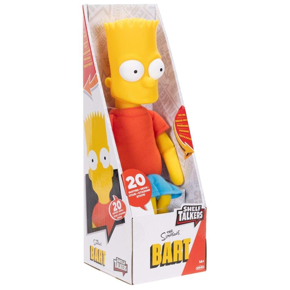 Engelsk The Simpsons Shelf Talkers Bart plyslegetøj 33cm